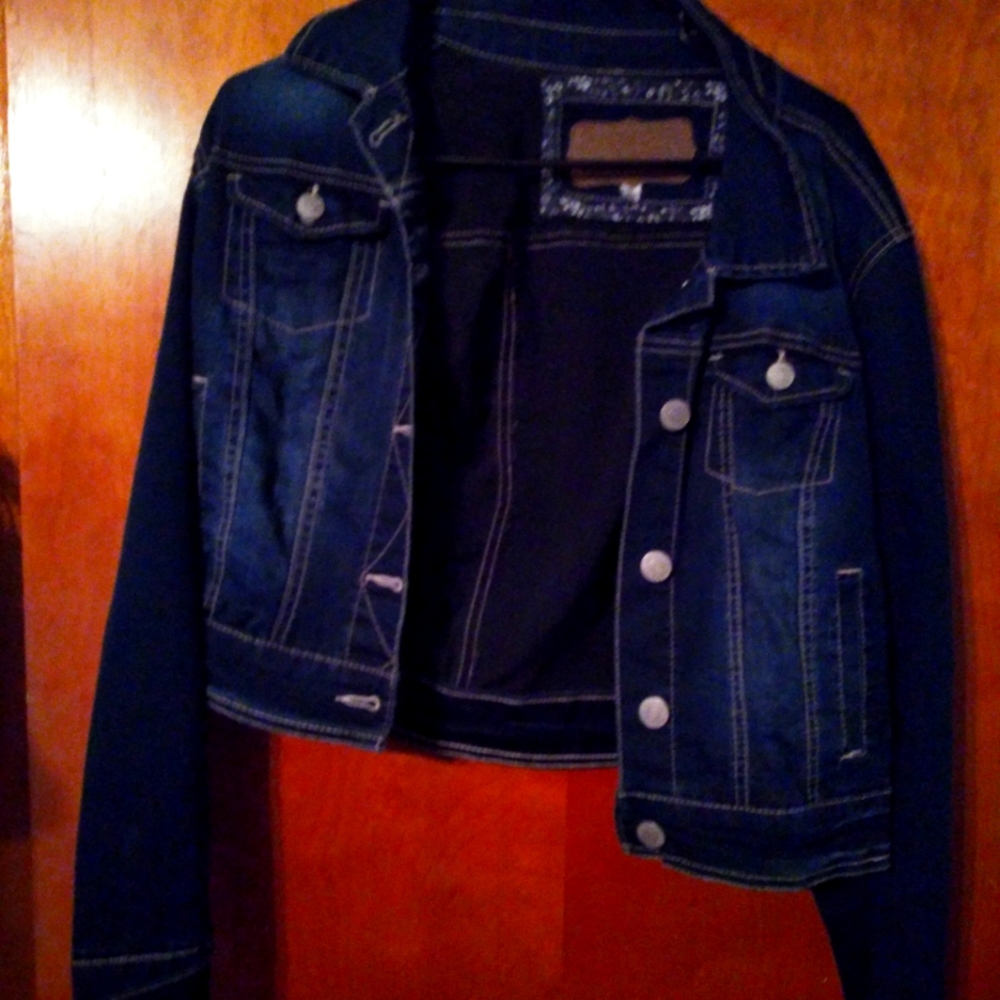 Blue jean jacket size lg